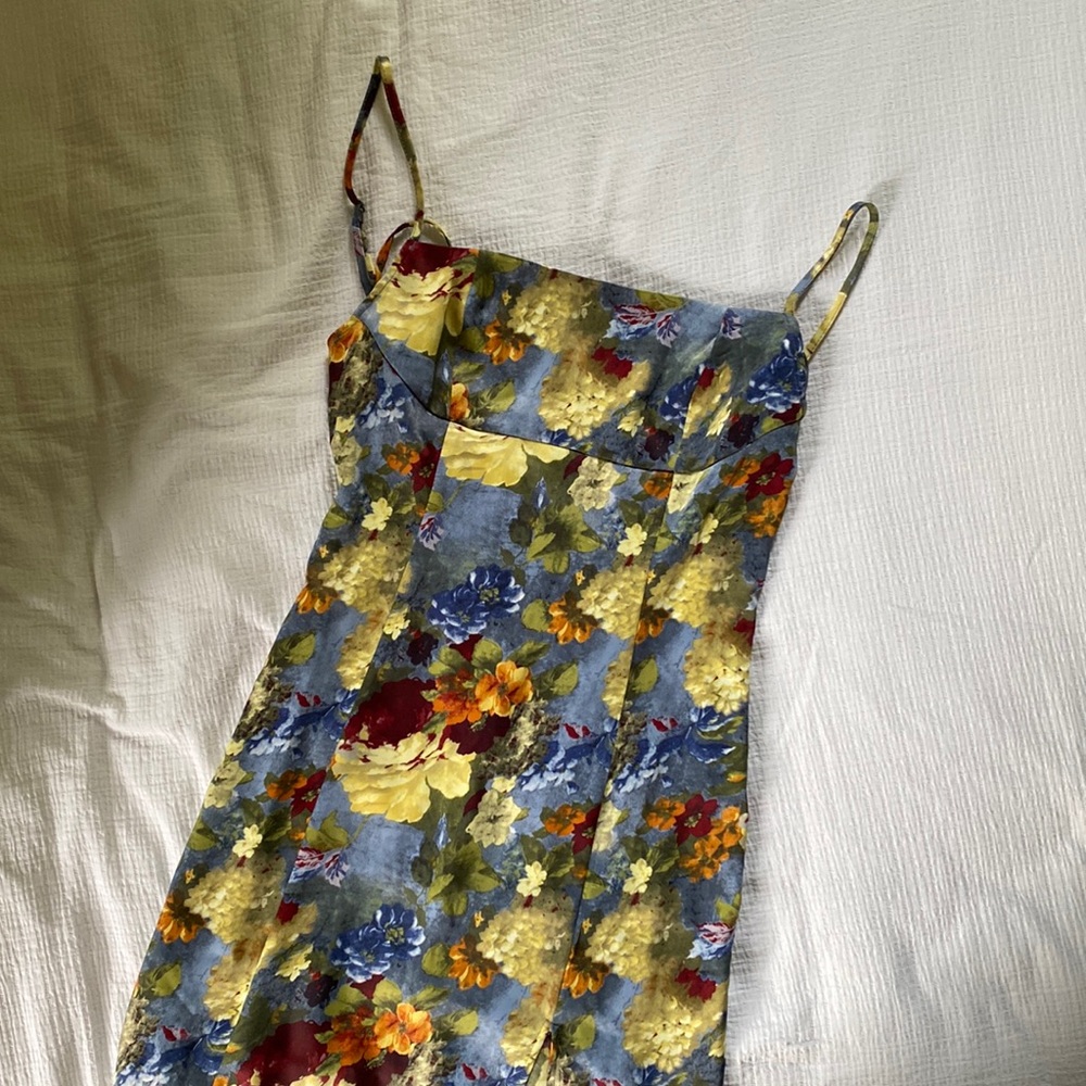 URBAN OUTFITTERS Floral Silk Midi Dress